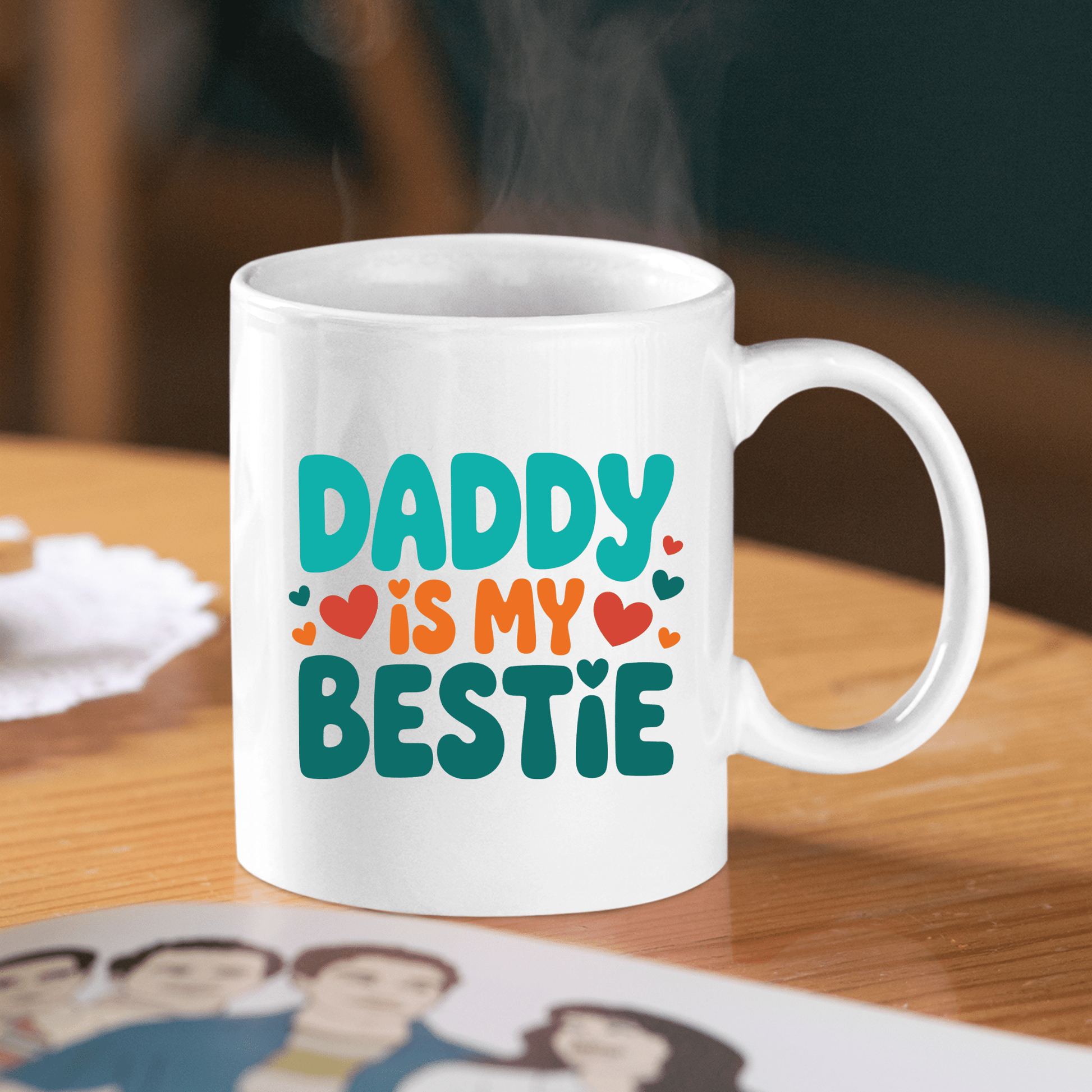 Retro Daddy Is My Bestie Mug | Dad Gift - Granville Designs
