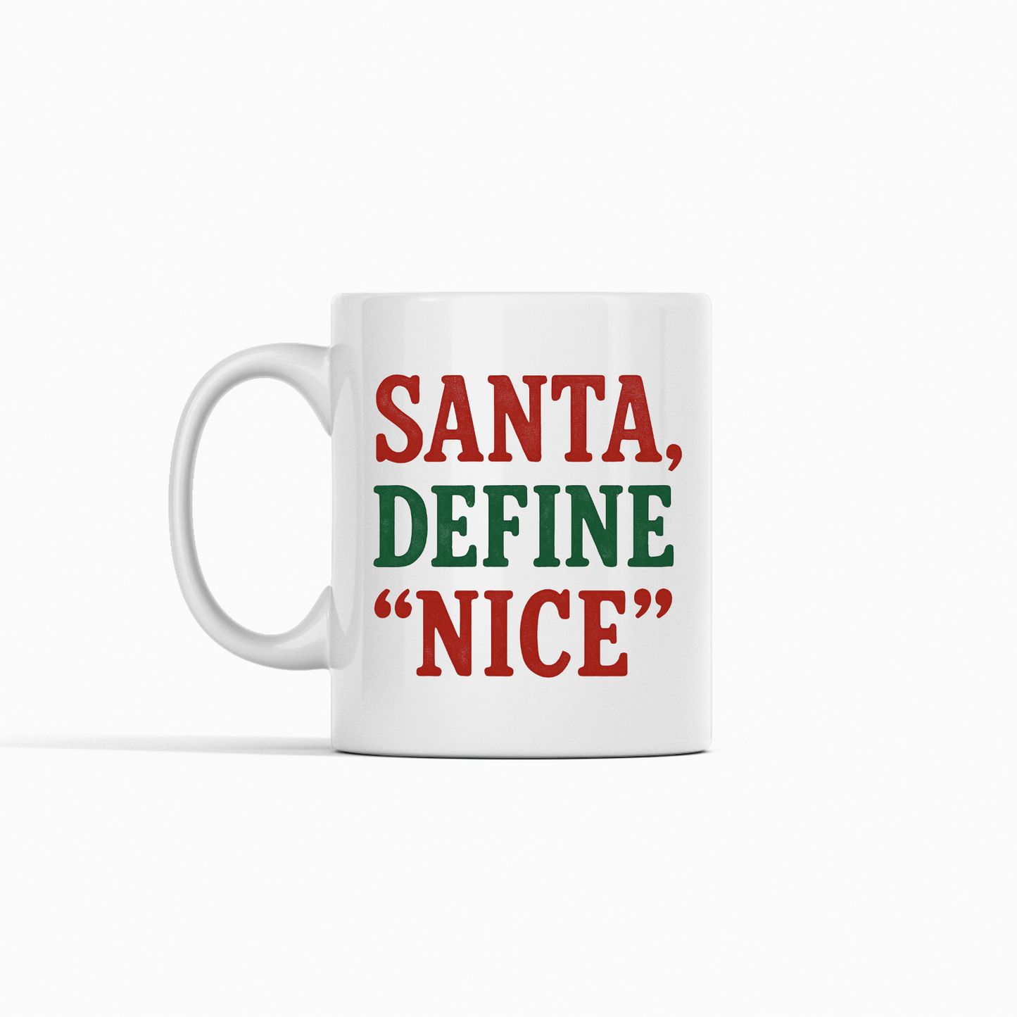 Santa Define “Nice” Funny Christmas Mug - Granville Designs