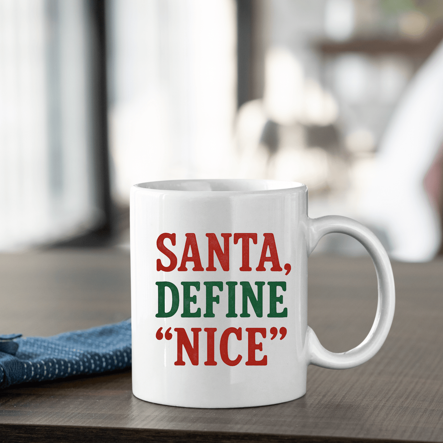 Santa Define “Nice” Funny Christmas Mug - Granville Designs
