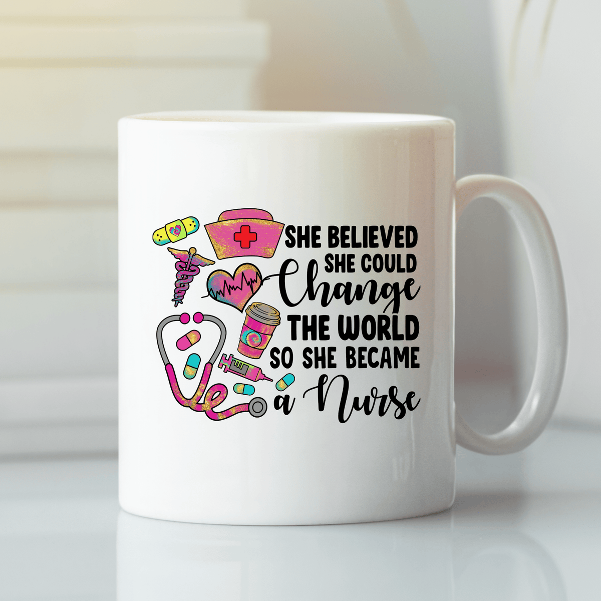 She Believed She Could Nurse Mug | Inspirational Nurse Gift - Granville Designs
