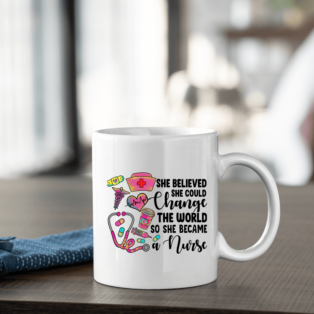 She Believed She Could Nurse Mug | Inspirational Nurse Gift - Granville Designs