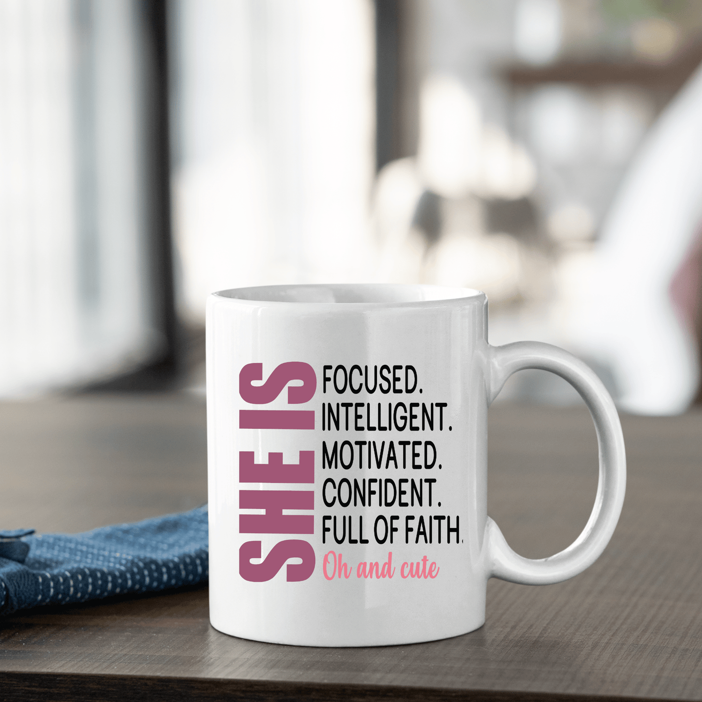 She Is Mug | Motivational Gift for Women of Faith - Granville Designs