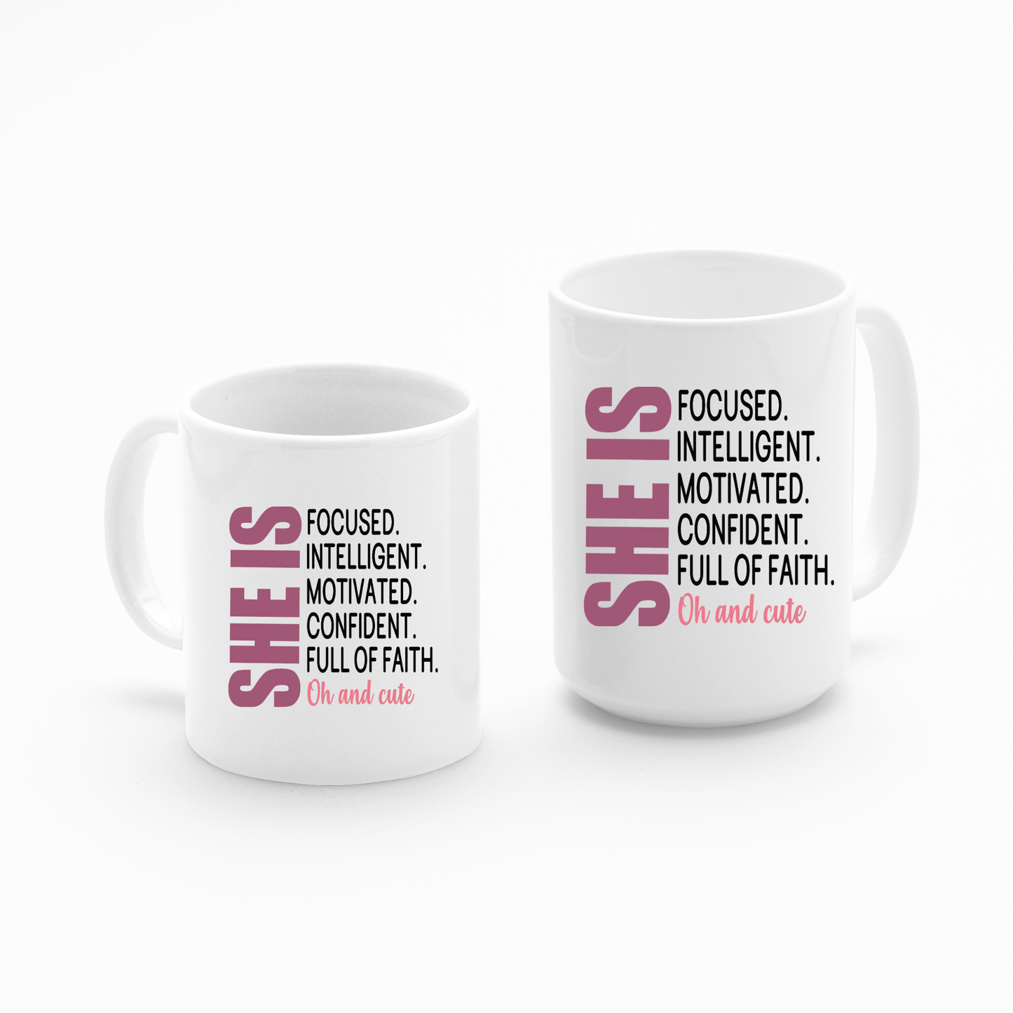 She Is Mug | Motivational Gift for Women of Faith - Granville Designs