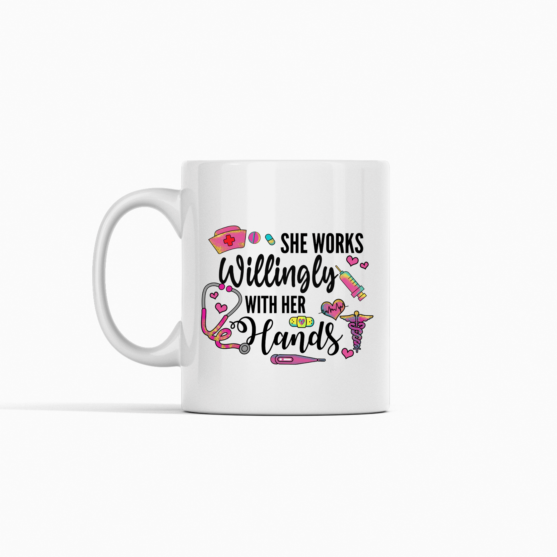 She Works Willingly With Her Hands Nurse Mug - Granville Designs