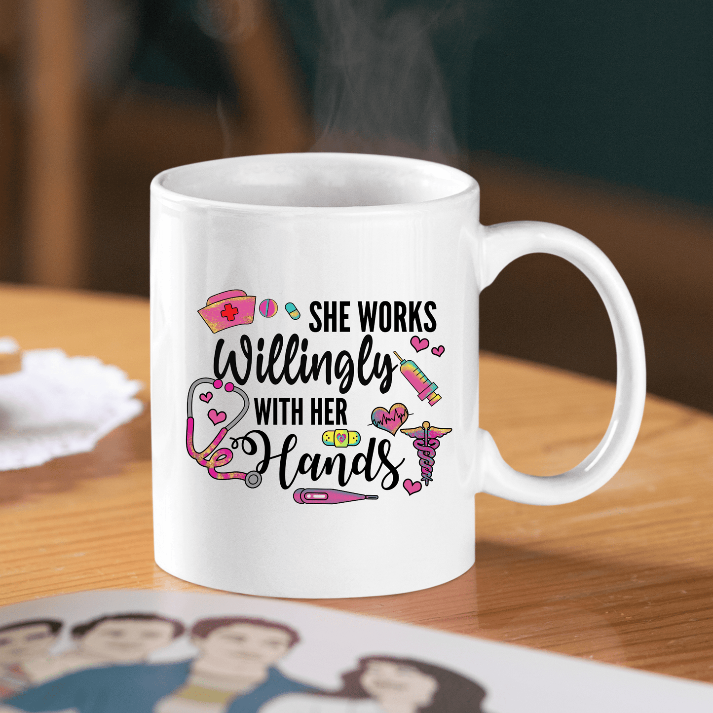 She Works Willingly With Her Hands Nurse Mug - Granville Designs