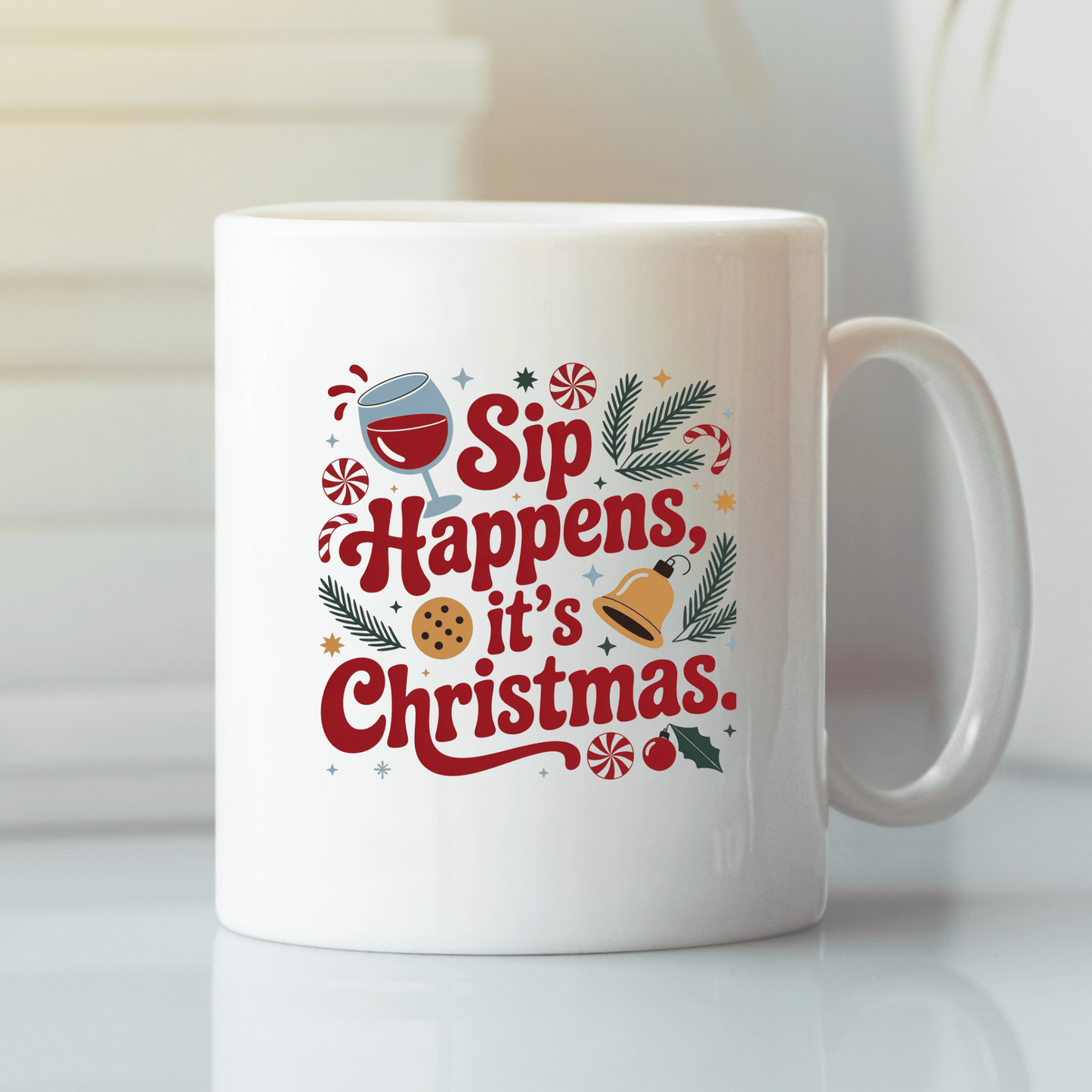 Sip Happens It’s Christmas Mug - Granville Designs