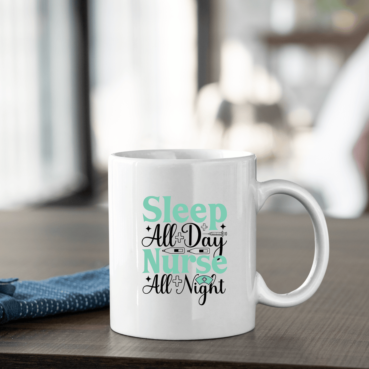 Sleep All Day Nurse All Night Mug | Funny Nurse Gift - Granville Designs