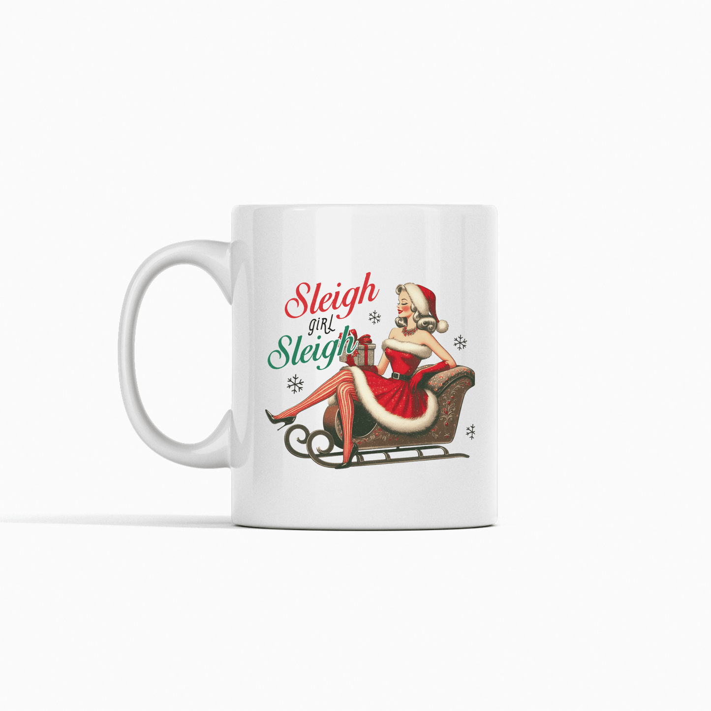 Sleigh Girl Sleigh Mug | Funny Christmas Coffee Cup - Granville Designs