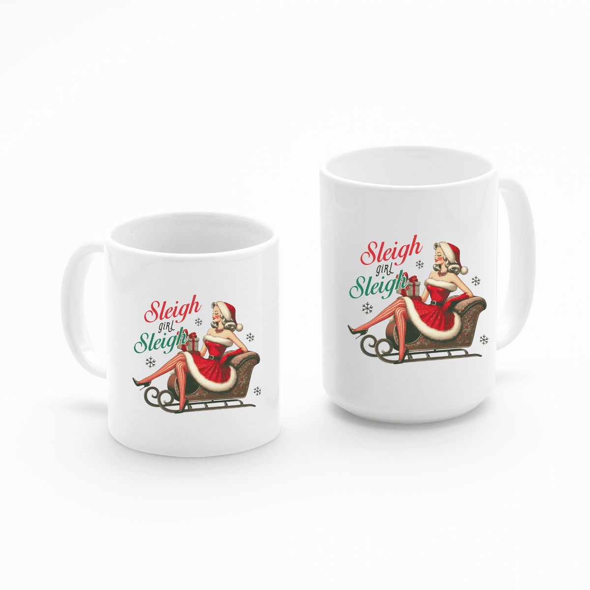 Sleigh Girl Sleigh Mug | Funny Christmas Coffee Cup - Granville Designs