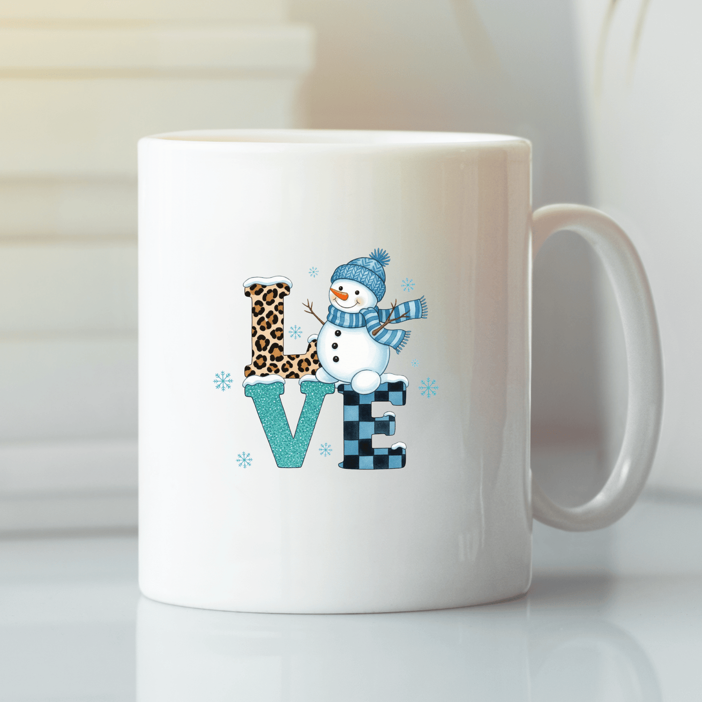 Snowman LOVE Mug | Cute Winter Coffee Cup Gift - Granville Designs