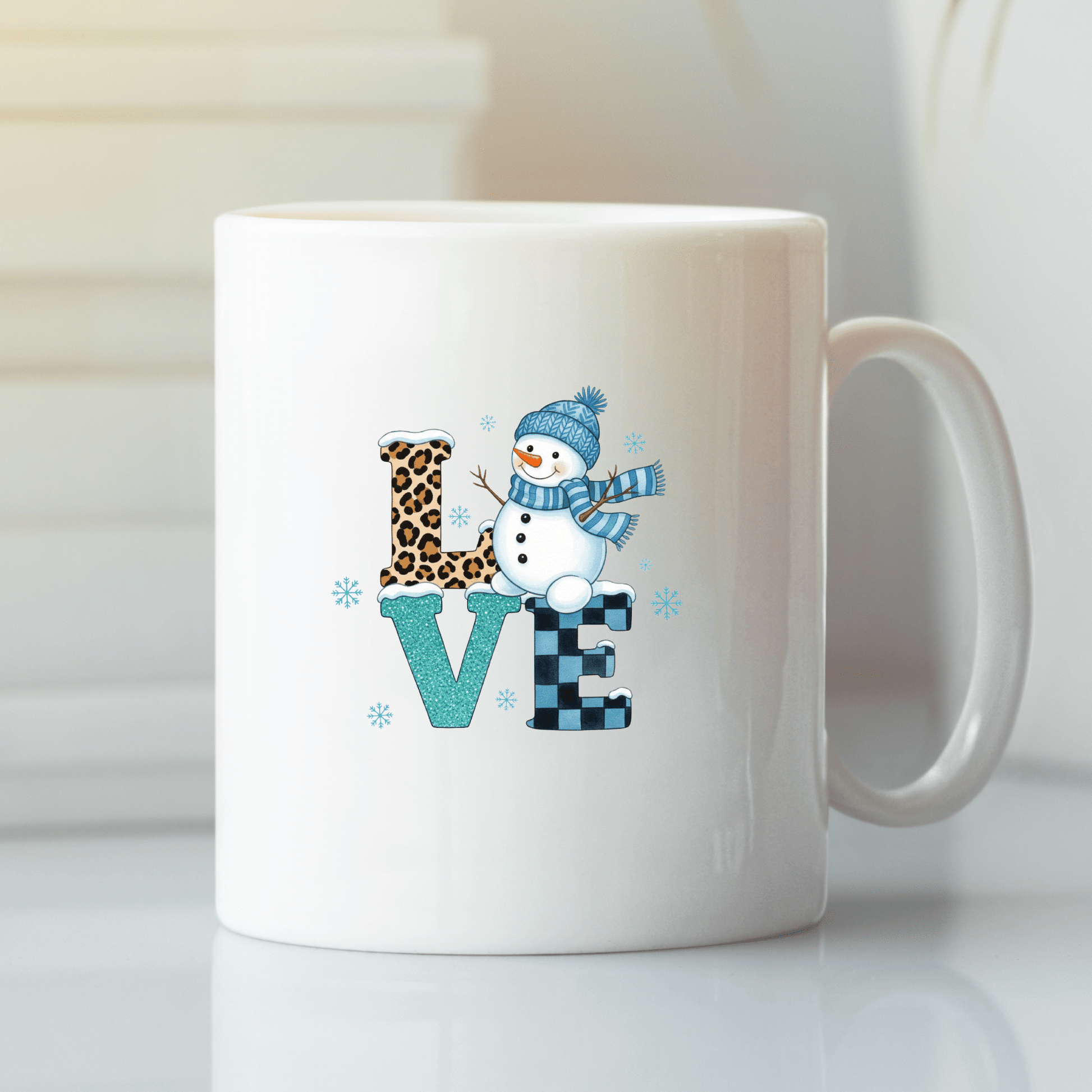 Snowman LOVE Mug | Cute Winter Coffee Cup Gift - Granville Designs