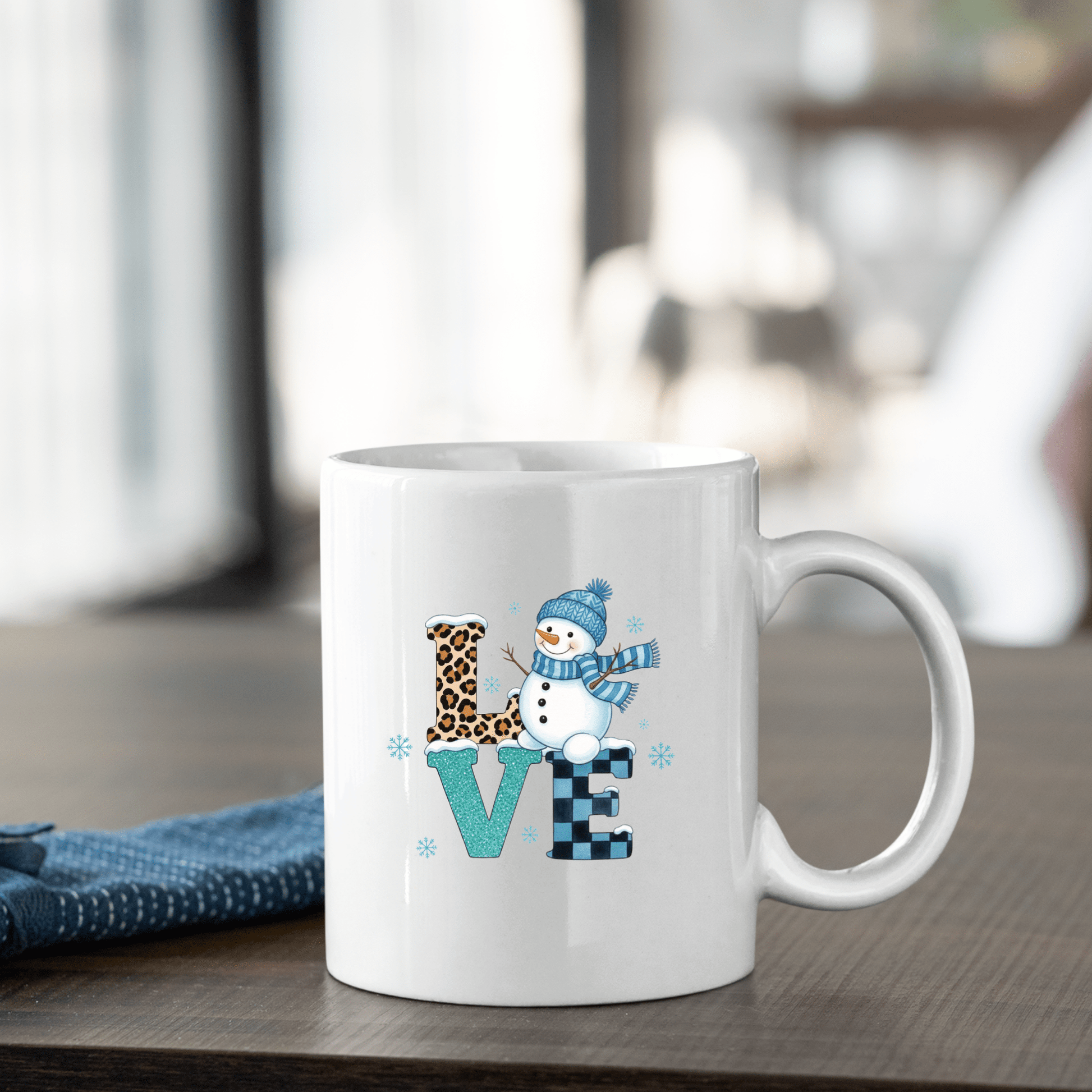 Snowman LOVE Mug | Cute Winter Coffee Cup Gift - Granville Designs