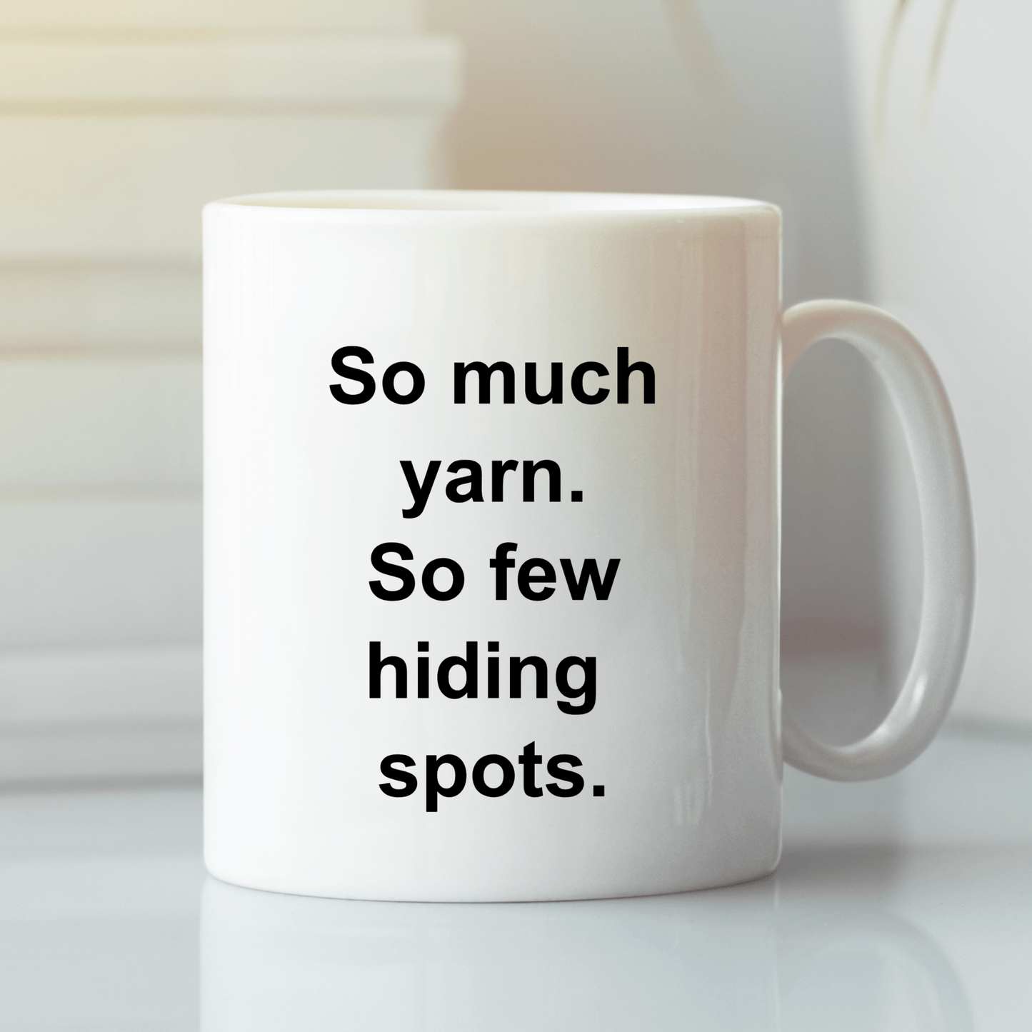 So Much Yarn So Few Hiding Spots Mug | Knitting Mug - Granville Designs