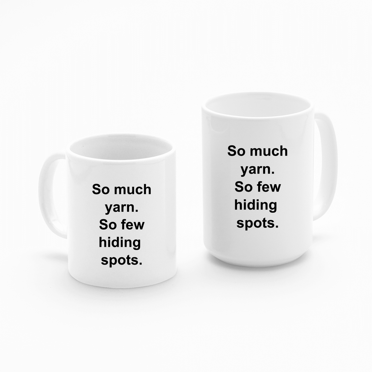 So Much Yarn So Few Hiding Spots Mug | Knitting Mug - Granville Designs