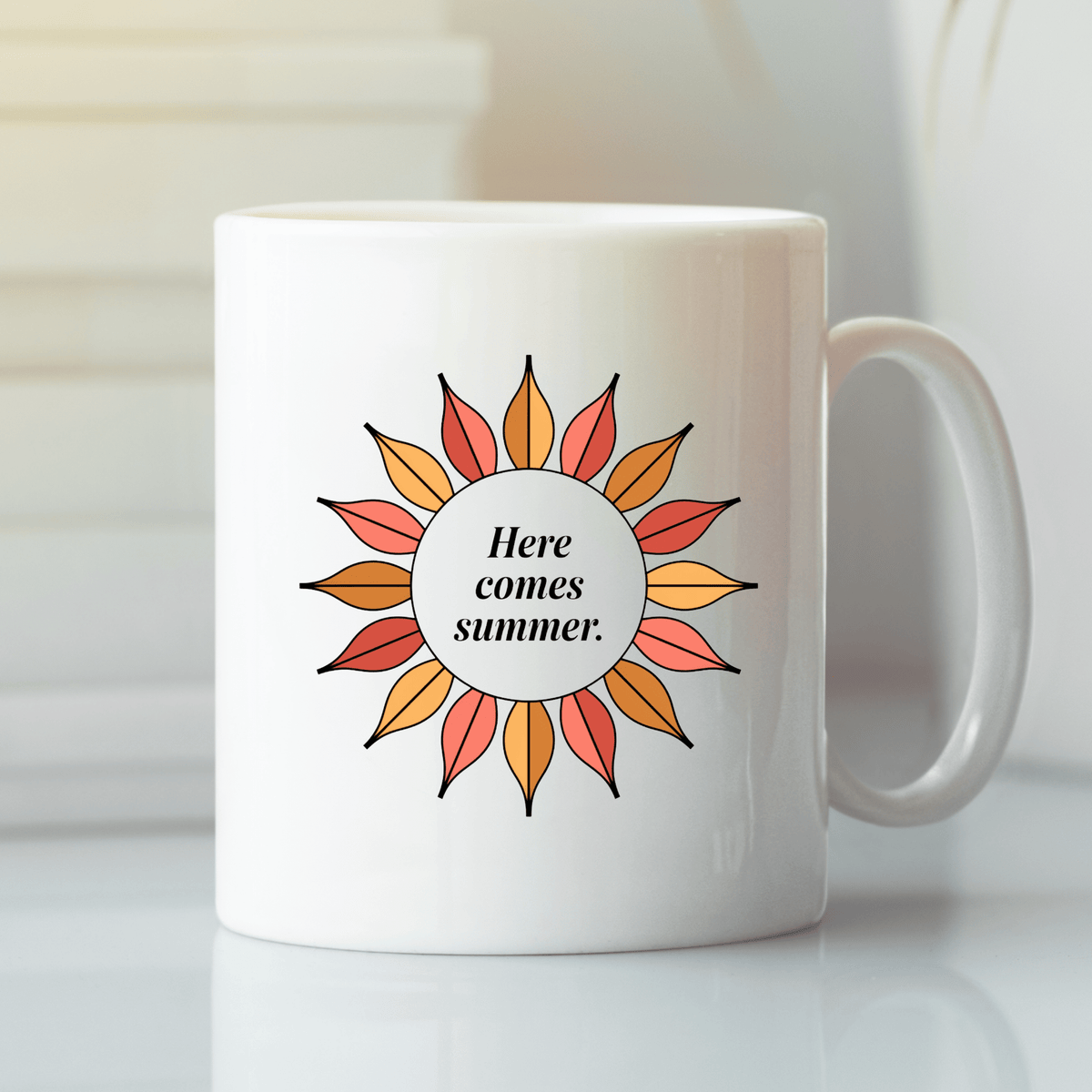 Here Comes Summer Mug | Summer Sun Coffee Mug - Granville Designs