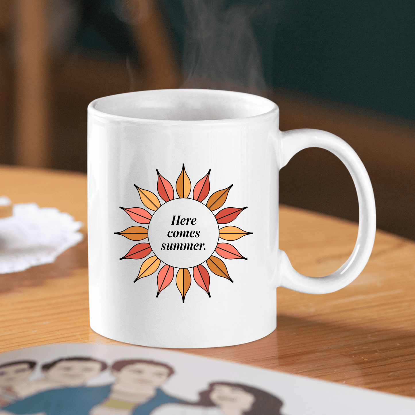 Here Comes Summer Mug | Summer Sun Coffee Mug - Granville Designs