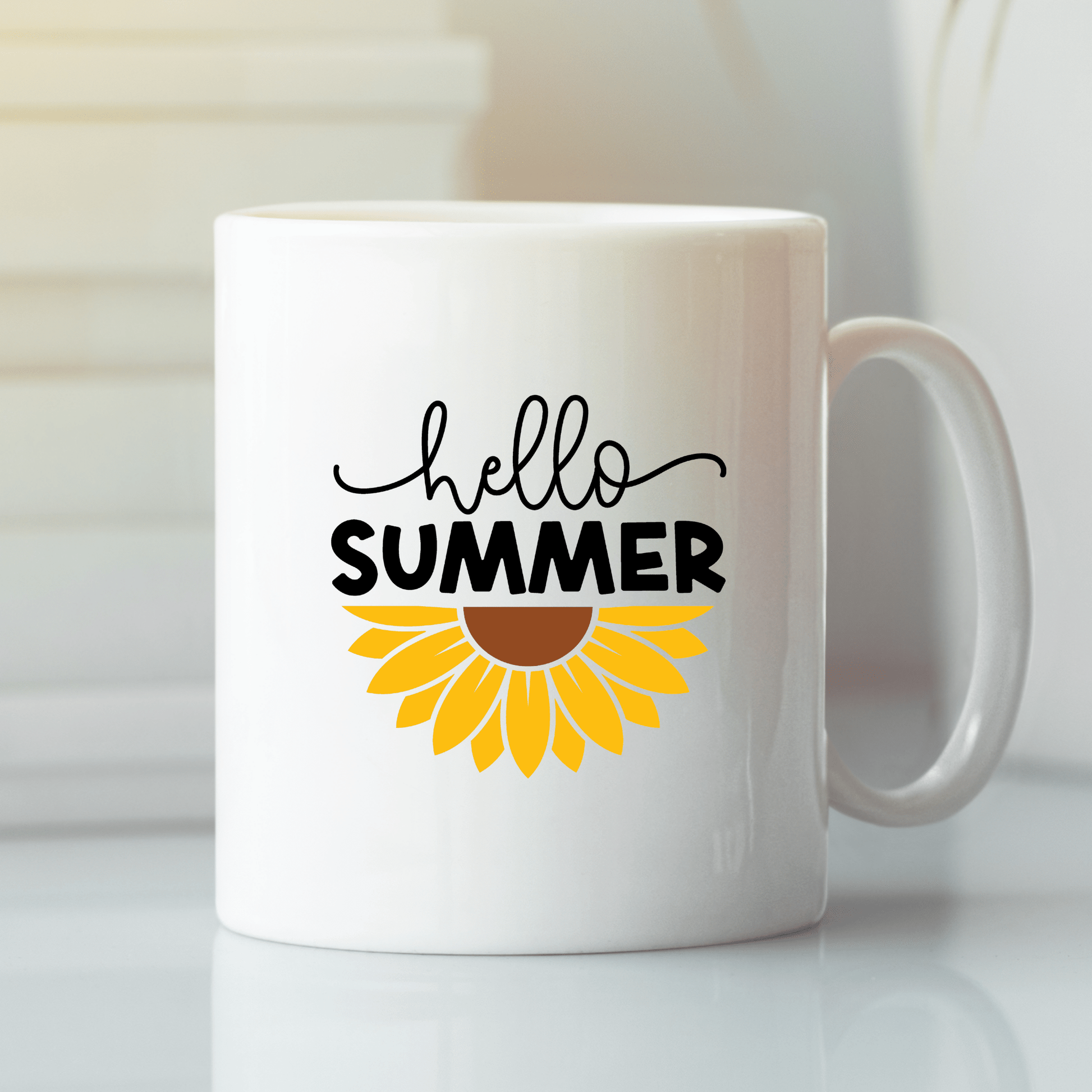 Hello Summer Mug | Sunflower Summer Coffee Mug - Granville Designs