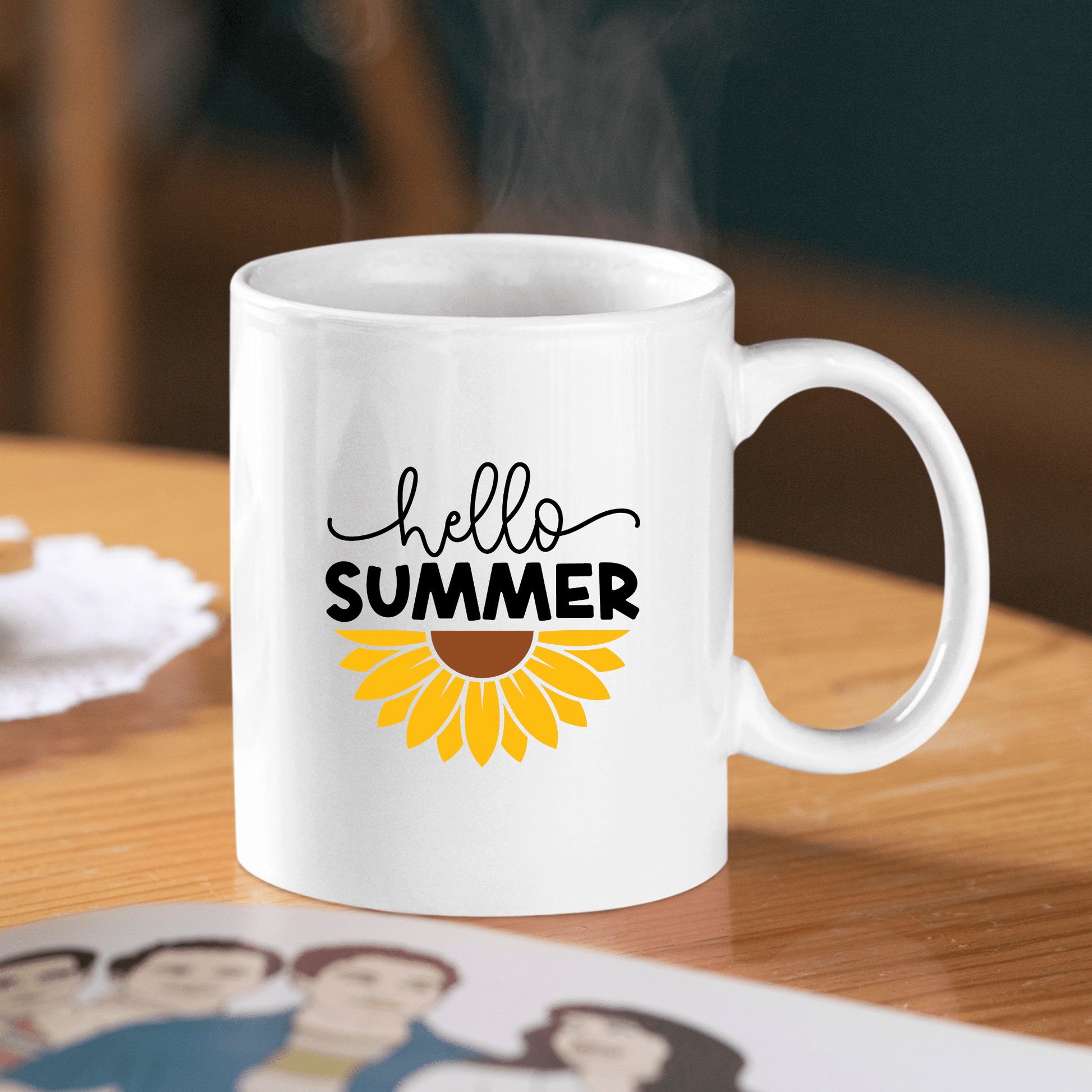 Hello Summer Mug | Sunflower Summer Coffee Mug - Granville Designs