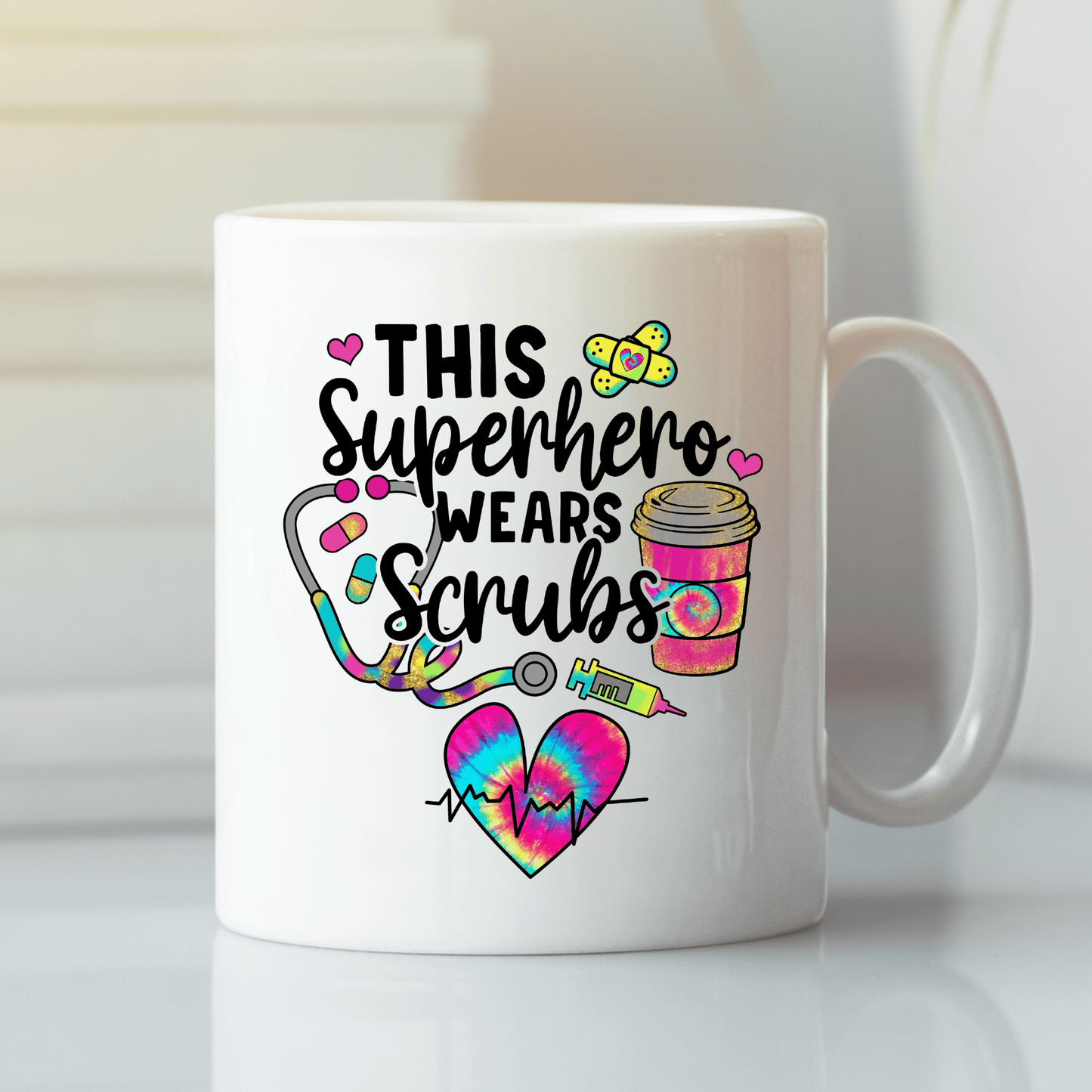 This Superhero Wears Scrubs Mug | Nurse Appreciation Gift - Granville Designs