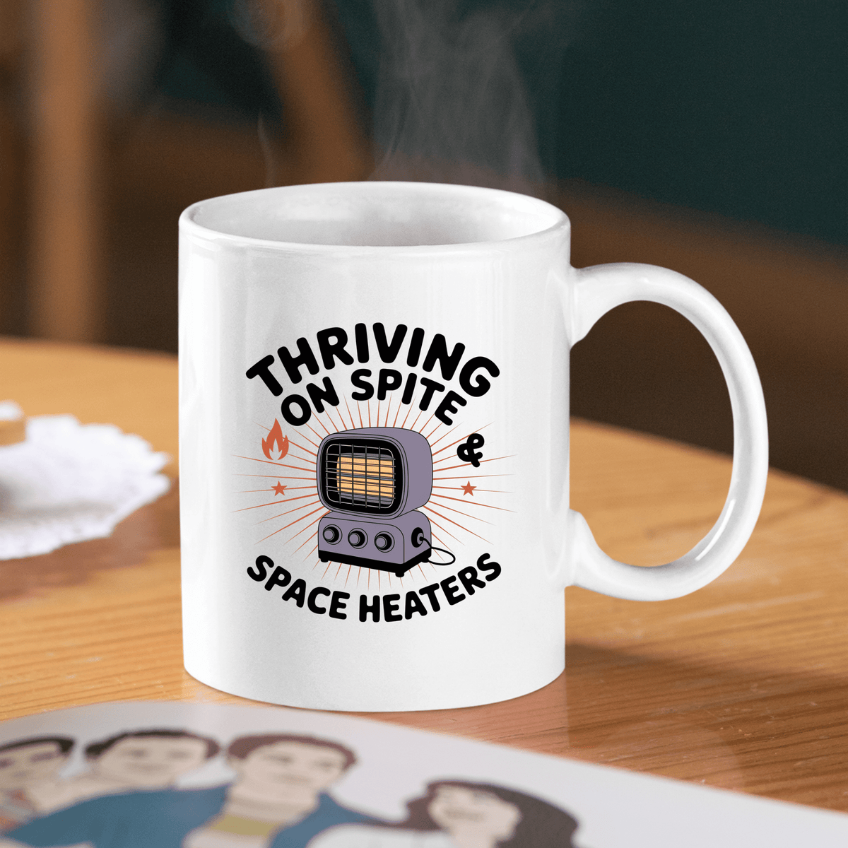 Thriving on Spite Mug | Funny Winter Office Coffee Mug - Granville Designs