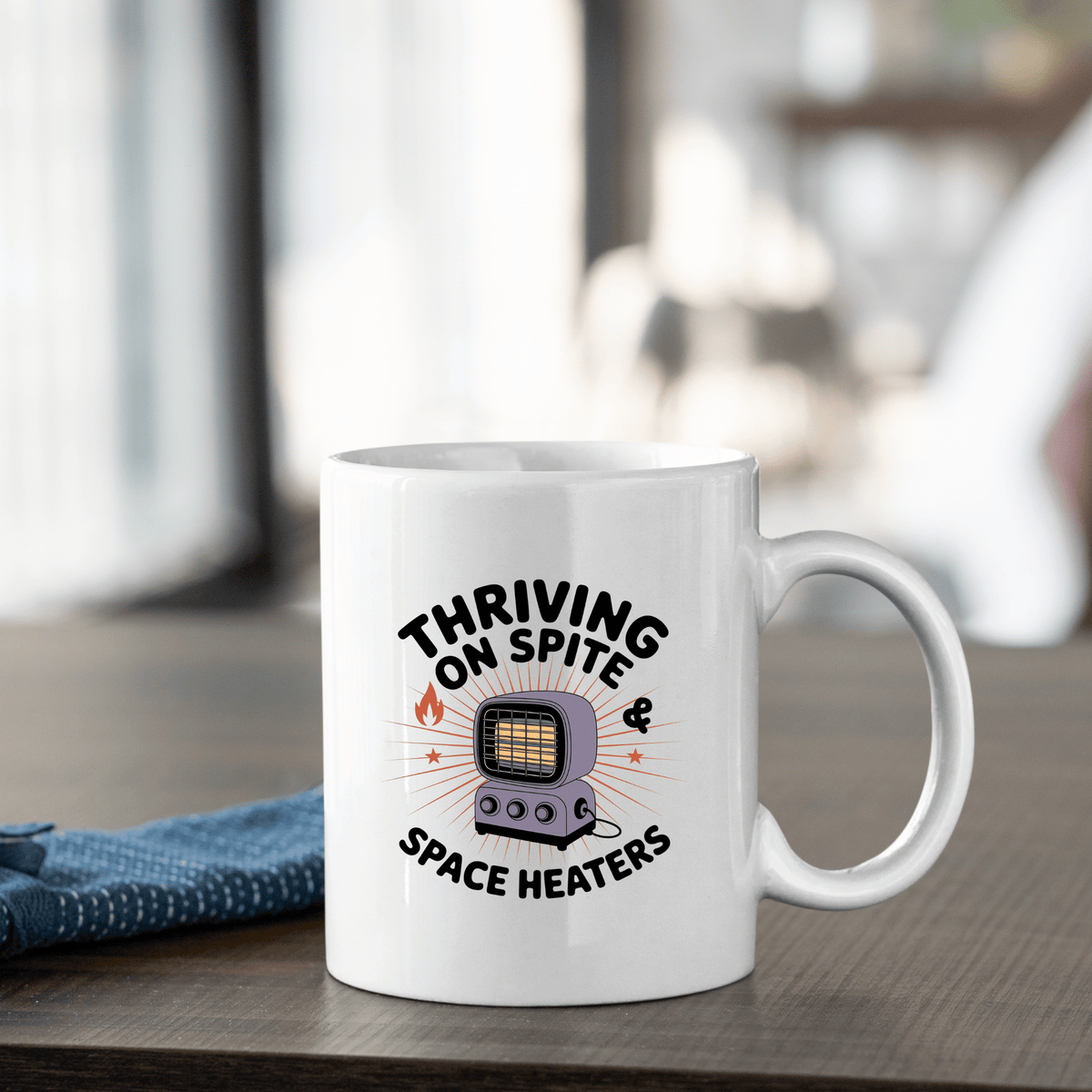 Thriving on Spite Mug | Funny Winter Office Coffee Mug - Granville Designs