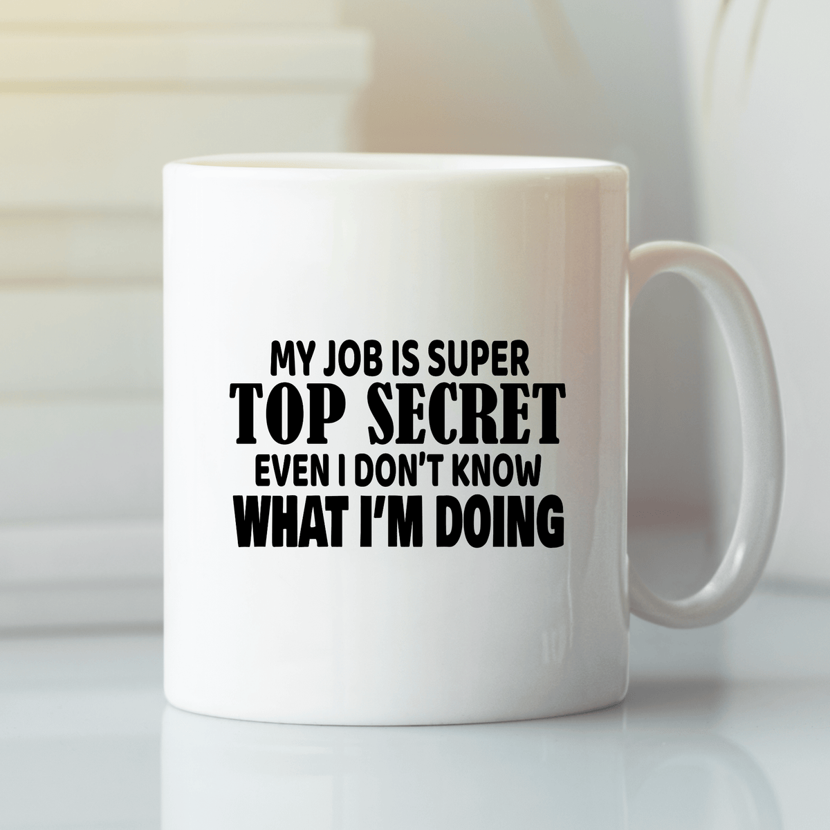 Top Secret Job Mug | Funny Work Gift for Coworkers - Granville Designs