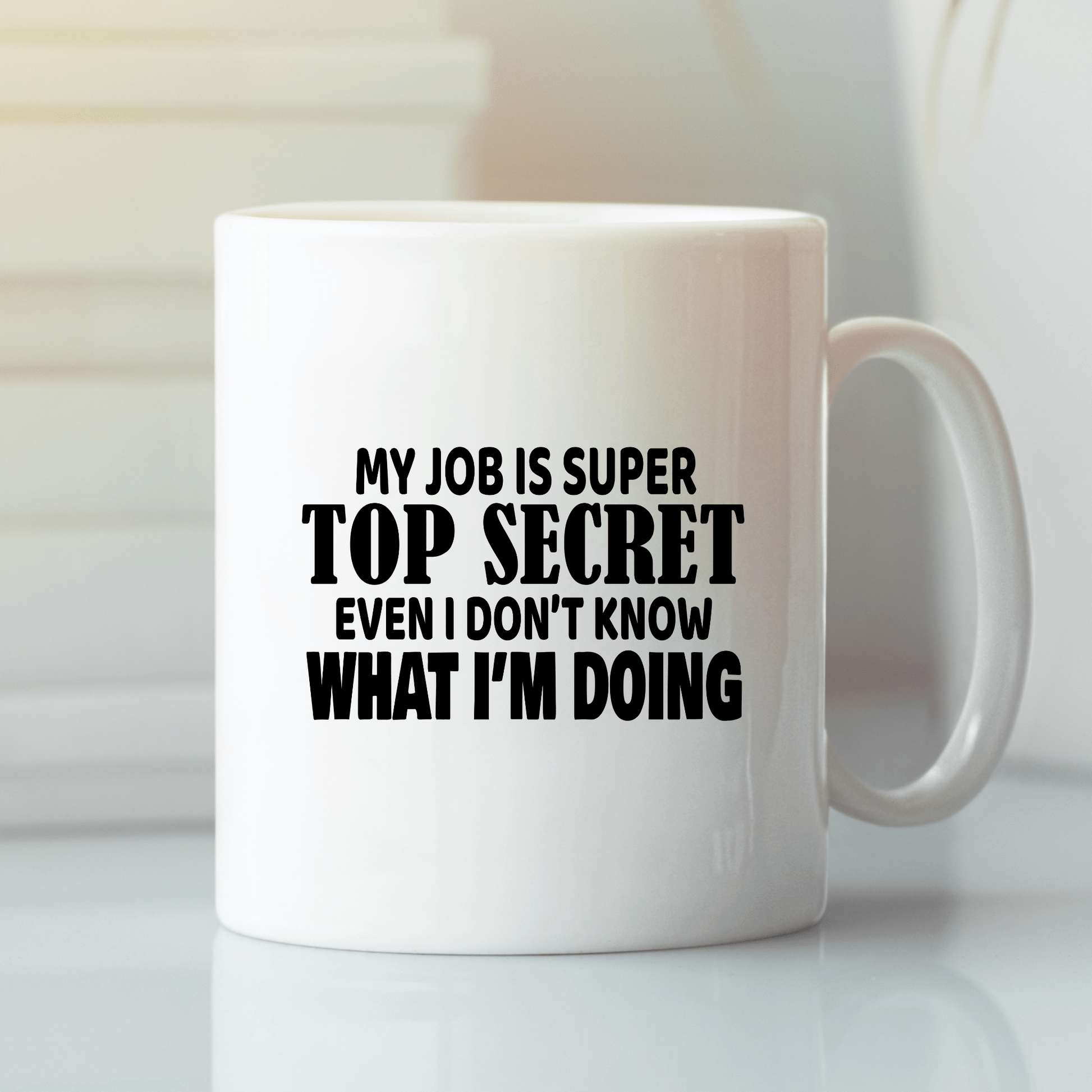Top Secret Job Mug | Funny Work Gift for Coworkers - Granville Designs
