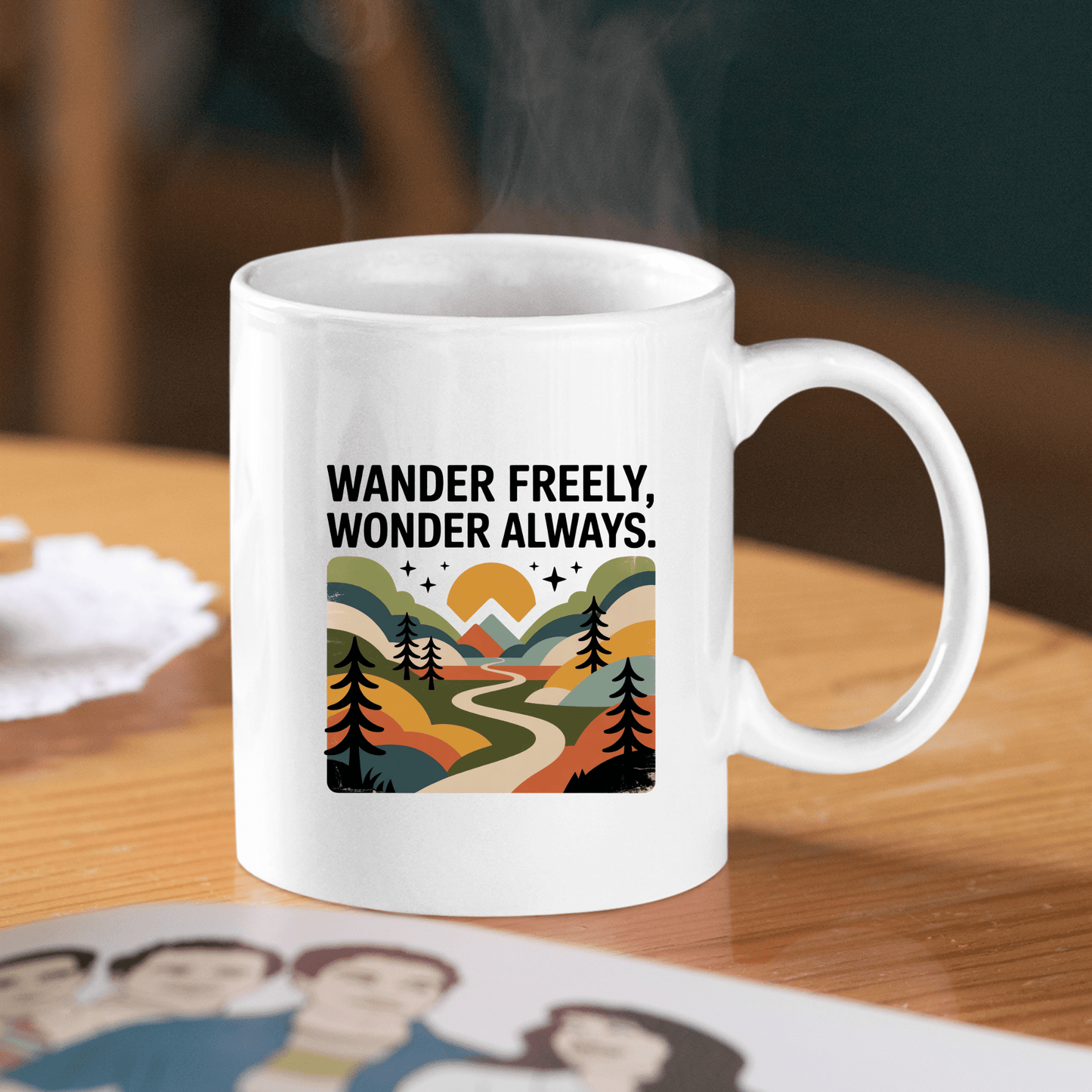 Wander Freely Wonder Always | Wayfinder Mug - Granville Designs
