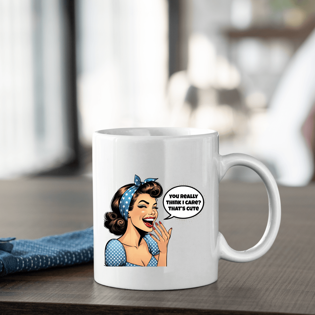 You Really Think I Care Mug | Funny Retro Attitude Gift - Granville Designs