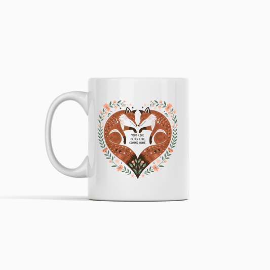 Your Love Feels Like Coming Home Mug | Cozy Fox Couple Gift - Granville Designs