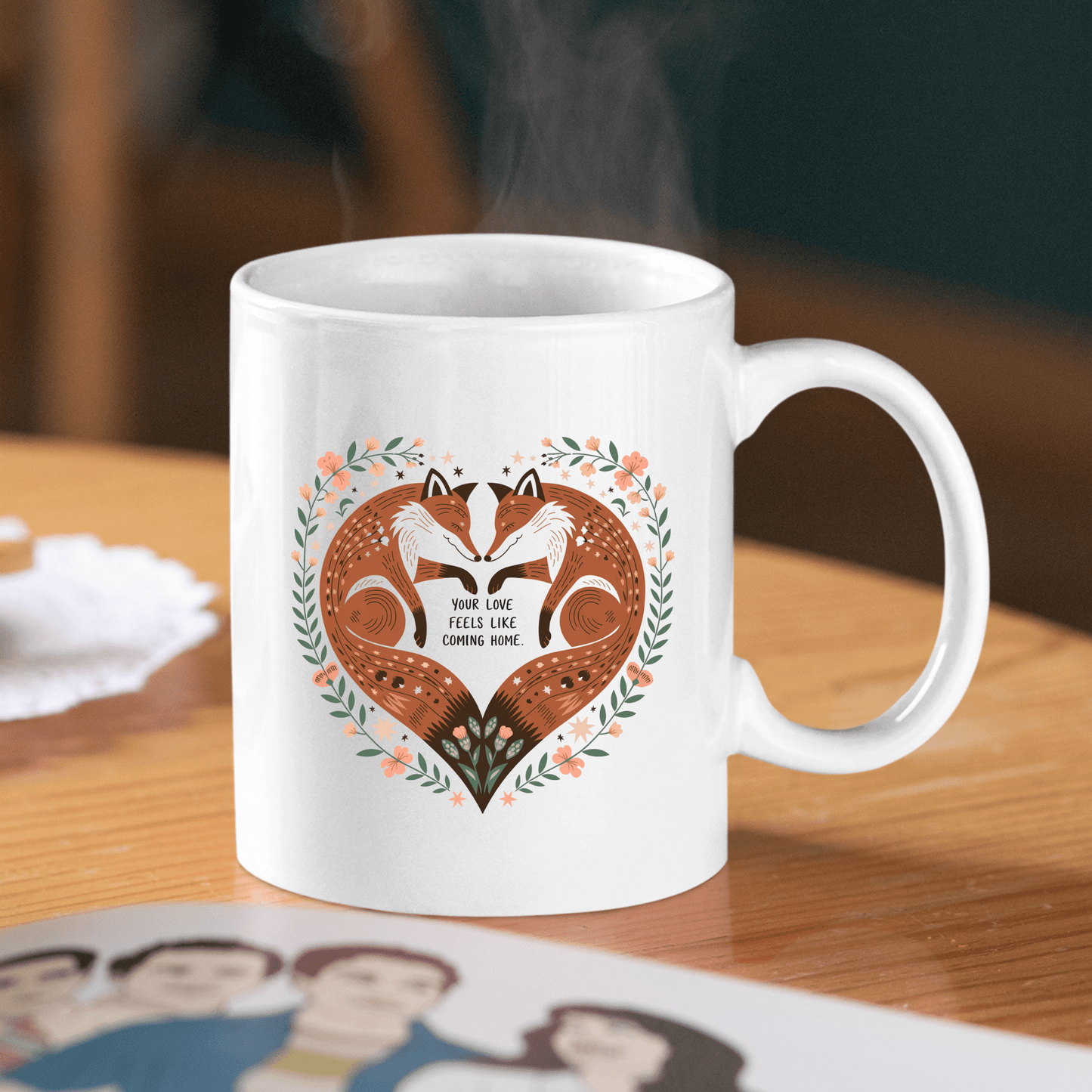 Your Love Feels Like Coming Home Mug | Cozy Fox Couple Gift - Granville Designs