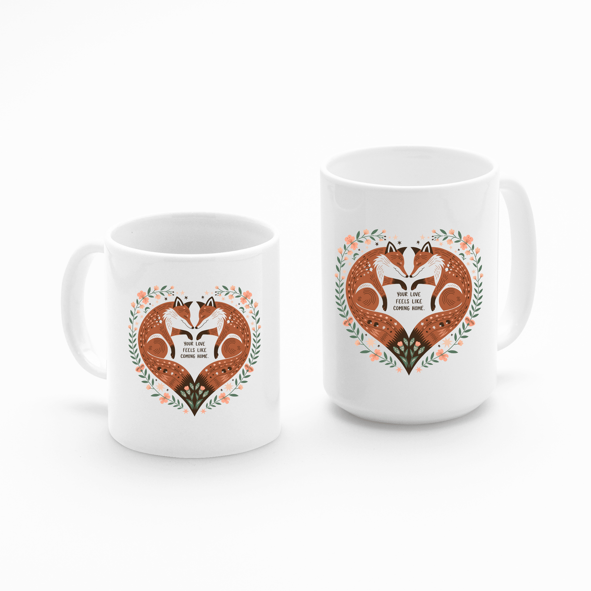 Your Love Feels Like Coming Home Mug | Cozy Fox Couple Gift - Granville Designs